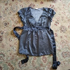 Maurice's poka dot top Size Medium